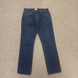 J Crew Jeans 32x32 Blue Vintage Slim Straight Mid Rise Cotton Denim Everyday